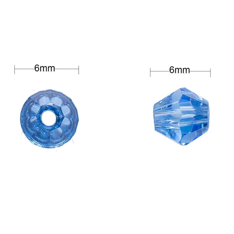 LONGWIN Lot 900pcs Glass Bicone Beads 6mm Crystal Beads Jewelry Making Supply for DIY Projects, Bracelets, Necklaces, Earrings - Image 4